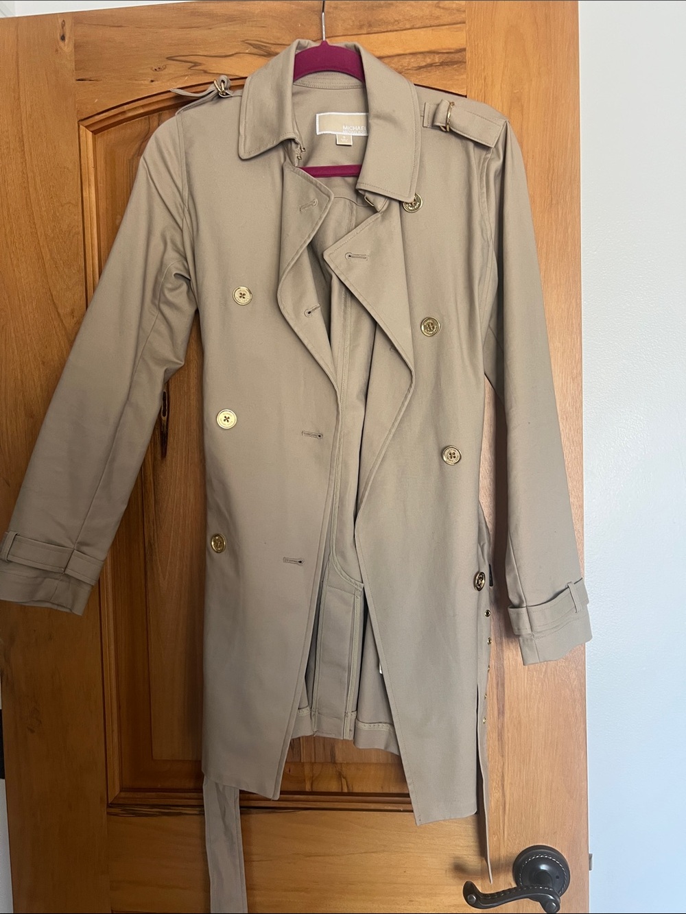 MMK Classic Double-Breasted Trench Coat - Beige